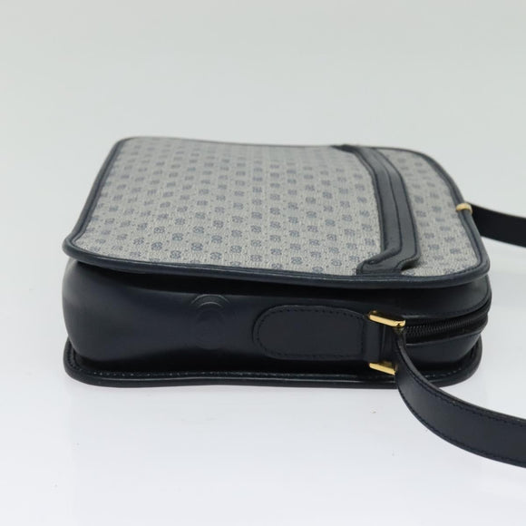 GUCCI Micro GG Supreme Shoulder Bag PVC Navy Gold 001 256 1308 Auth ep10887