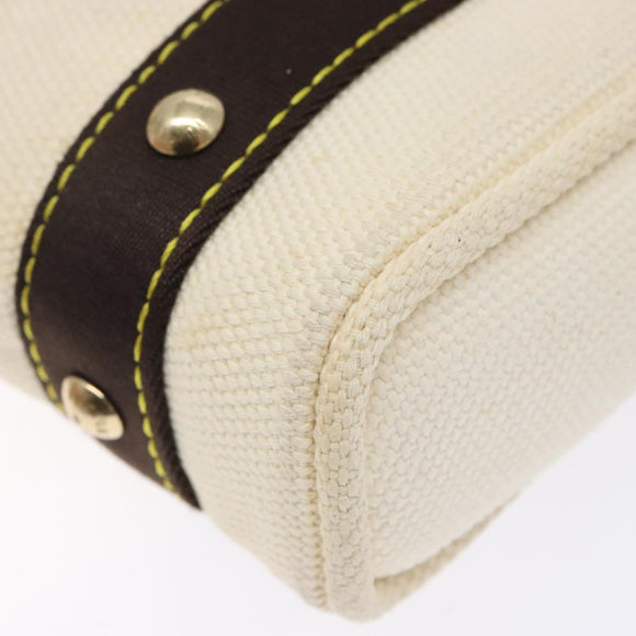 LOUIS VUITTON Antigua Cabas PM Tote Bag White Brown M40036 LV Auth ep10889
