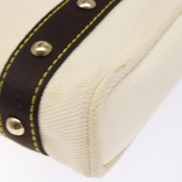 LOUIS VUITTON Antigua Cabas PM Tote Bag White Brown M40036 LV Auth ep10889