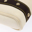 LOUIS VUITTON Antigua Cabas PM Tote Bag White Brown M40036 LV Auth ep10889-16