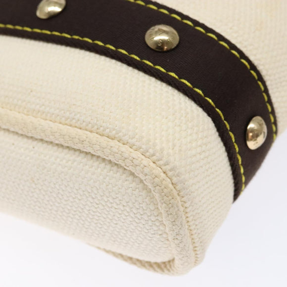 LOUIS VUITTON Antigua Cabas PM Tote Bag White Brown M40036 LV Auth ep10889