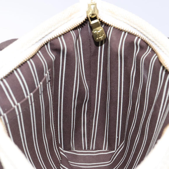 LOUIS VUITTON Antigua Cabas PM Tote Bag White Brown M40036 LV Auth ep10889