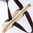 LOUIS VUITTON Antigua Cabas PM Tote Bag White Brown M40036 LV Auth ep10889-6
