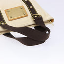 LOUIS VUITTON Antigua Cabas PM Tote Bag White Brown M40036 LV Auth ep10889-7