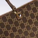 GUCCI GG Canvas Tote Bag Brown Gold 002 1098 Auth ep10894-10