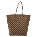 GUCCI GG Canvas Tote Bag Brown Gold 002 1098 Auth ep10894-13