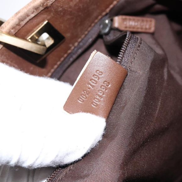 GUCCI GG Canvas Tote Bag Brown Gold 002 1098 Auth ep10894