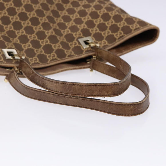 GUCCI GG Canvas Tote Bag Brown Gold 002 1098 Auth ep10894
