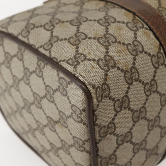 GUCCI GG Supreme Web Sherry Line Boston Bag PVC Beige 39 02 007 Auth ep10901