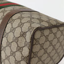 GUCCI GG Supreme Web Sherry Line Boston Bag PVC Beige 39 02 007 Auth ep10901-15