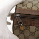 GUCCI GG Supreme Web Sherry Line Boston Bag PVC Beige 39 02 007 Auth ep10901-10