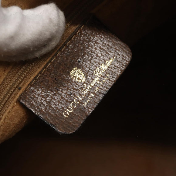 GUCCI GG Supreme Web Sherry Line Boston Bag PVC Beige 39 02 007 Auth ep10901