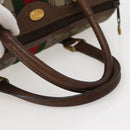 GUCCI GG Supreme Web Sherry Line Boston Bag PVC Beige 39 02 007 Auth ep10901-7