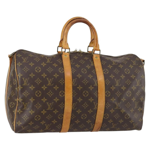 LOUIS VUITTON Monogram Keepall Bandouliere 45 Boston Bag M41418 LV Auth ep10904