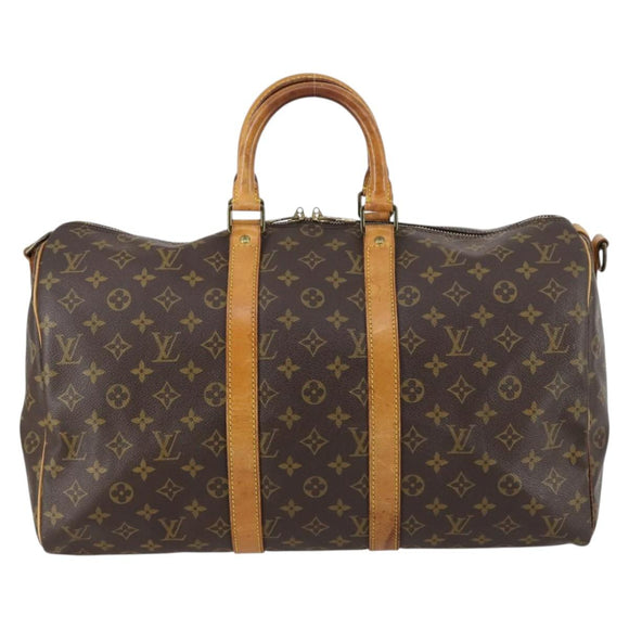 LOUIS VUITTON Monogram Keepall Bandouliere 45 Boston Bag M41418 LV Auth ep10904