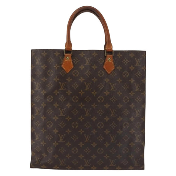LOUIS VUITTON Monogram Sac Plat Hand Bag M51140 LV Auth ep10914