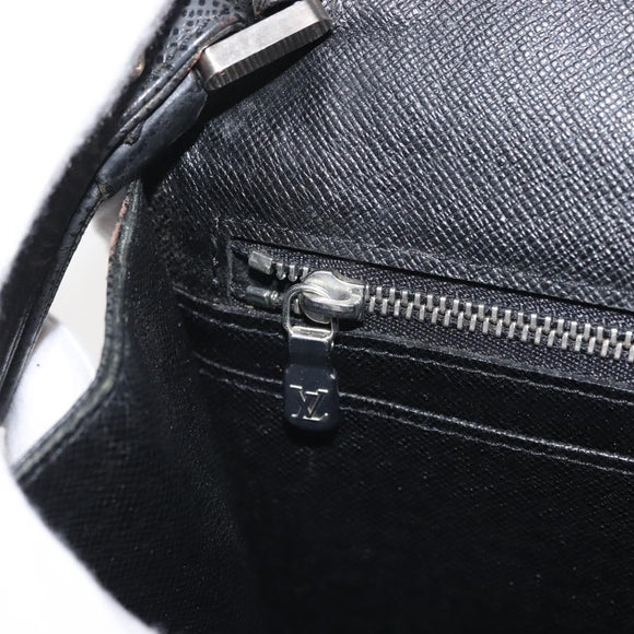 LOUIS VUITTON Taiga Selenga Clutch Bag Ardoise M30782 LV Auth ep10920