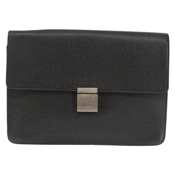 LOUIS VUITTON Taiga Selenga Clutch Bag Ardoise M30782 LV Auth ep10920