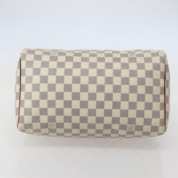 LOUIS VUITTON Damier Azur Speedy 30 Hand Bag N41533 LV Auth ep10924