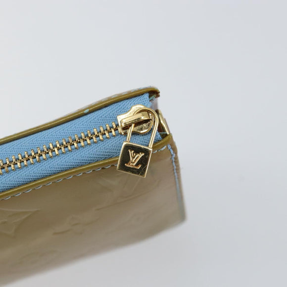 LOUIS VUITTON Monogram Vernis Lexington Pouch Baby Blue M91011 LV Auth ep10925