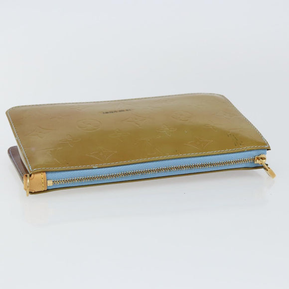 LOUIS VUITTON Monogram Vernis Lexington Pouch Baby Blue M91011 LV Auth ep10925