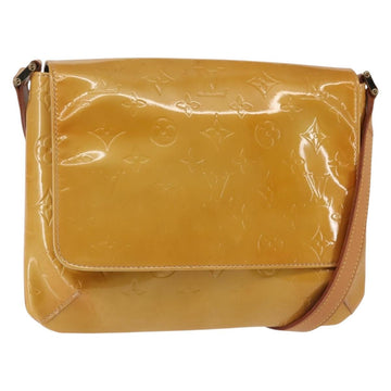 LOUIS VUITTON Monogram Vernis Thompson Street Bag Beige M91301 LV Auth ep10926