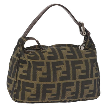 FENDI Zucca Canvas Hand Bag Black Brown Auth ep10930