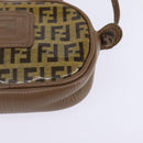 FENDI Zucchino Canvas Shoulder Bag Beige Auth ep10936-14