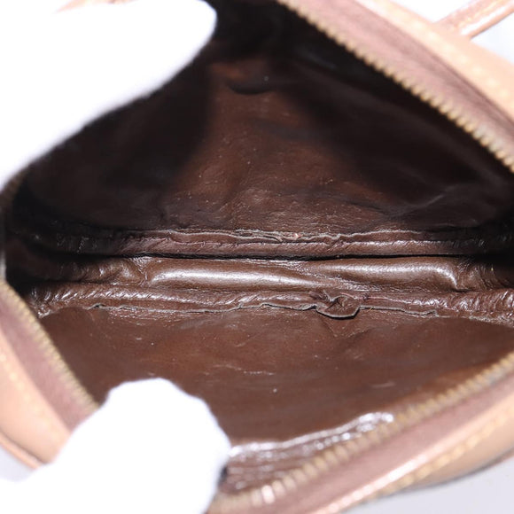 FENDI Zucchino Canvas Shoulder Bag Beige Auth ep10936