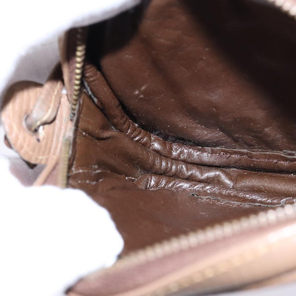 FENDI Zucchino Canvas Shoulder Bag Beige Auth ep10936