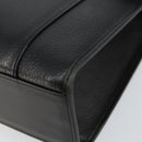 Burberrys Hand Bag Leather Black Gold Auth ep10937-9