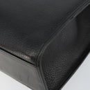 Burberrys Hand Bag Leather Black Gold Auth ep10937-15