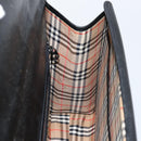 Burberrys Hand Bag Leather Black Gold Auth ep10937-18