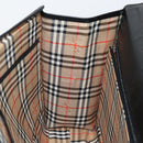 Burberrys Hand Bag Leather Black Gold Auth ep10937-19