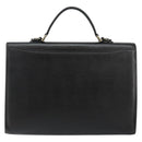 Burberrys Hand Bag Leather Black Gold Auth ep10937-2