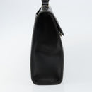 Burberrys Hand Bag Leather Black Gold Auth ep10937-3