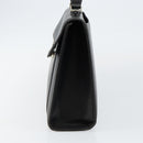 Burberrys Hand Bag Leather Black Gold Auth ep10937-4