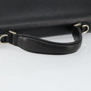 Burberrys Hand Bag Leather Black Gold Auth ep10937-7