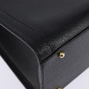 GUCCI Bamboo Hand Bag Leather Black Gold 002 1095 0260 Auth ep10939-12