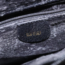 GUCCI Bamboo Hand Bag Leather Black Gold 002 1095 0260 Auth ep10939-14