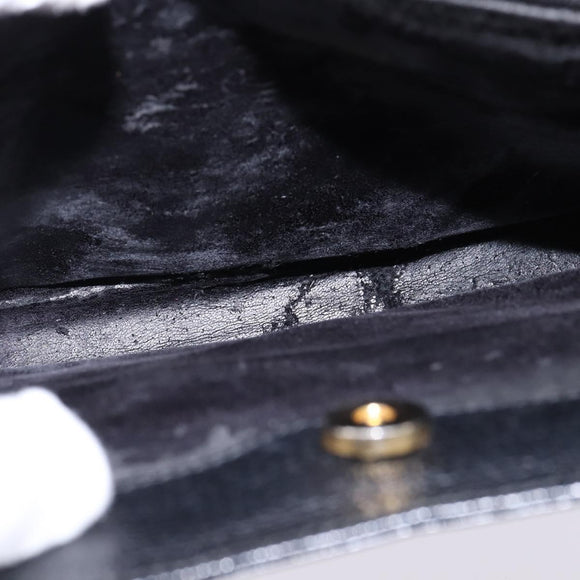 GUCCI Bamboo Hand Bag Leather Black Gold 002 1095 0260 Auth ep10939