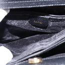 GUCCI Bamboo Hand Bag Leather Black Gold 002 1095 0260 Auth ep10939-18