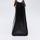 GUCCI Bamboo Hand Bag Leather Black Gold 002 1095 0260 Auth ep10939-4