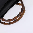 GUCCI Bamboo Hand Bag Leather Black Gold 002 1095 0260 Auth ep10939-7