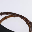 GUCCI Bamboo Hand Bag Leather Black Gold 002 1095 0260 Auth ep10939-8