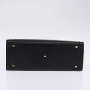 GUCCI Bamboo Hand Bag Leather Black Gold 002 1095 0260 Auth ep10939-9