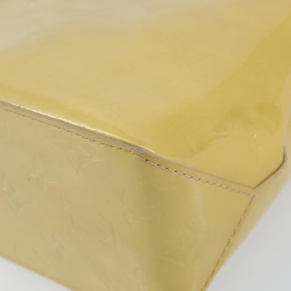 LOUIS VUITTON Monogram Vernis Reade PM Hand Bag Beige M91334 LV Auth ep10940