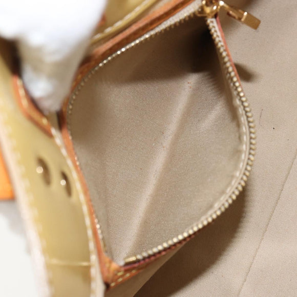 LOUIS VUITTON Monogram Vernis Reade PM Hand Bag Beige M91334 LV Auth ep10940