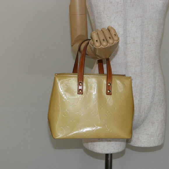 LOUIS VUITTON Monogram Vernis Reade PM Hand Bag Beige M91334 LV Auth ep10940