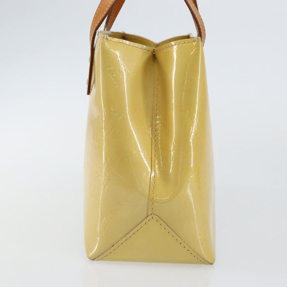 LOUIS VUITTON Monogram Vernis Reade PM Hand Bag Beige M91334 LV Auth ep10940